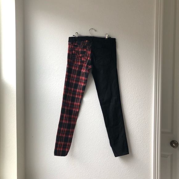 Royal Bones Plaid/Black Jeans - Picture 3 of 7